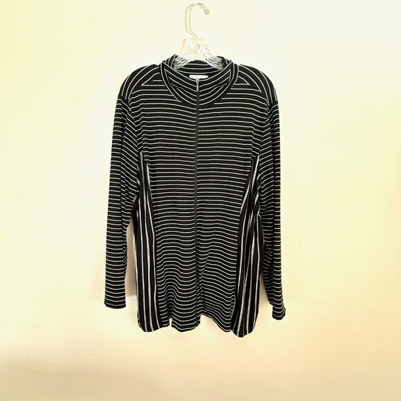 Habitat Black & White Stripe Knit Jacket – Size XL - Picture 3 of 13